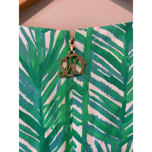 Lilly Pulitzer Sleeveless Dress Green Blue Print Casual Party Size 4‎ - Picture 7 of 7